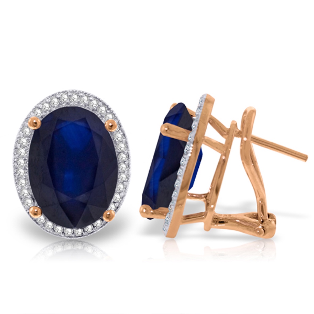 French Clips Earring With Diamonds Sapphires 2500$